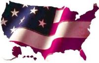 flag shaped like USA